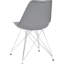 2 pièces, chaise d'appoint, base, salle à manger et chaise modernes (2) grises et élégantes