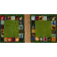 Ensemble de deux tapis de vestibule carrés verts Gabbeh 1x1