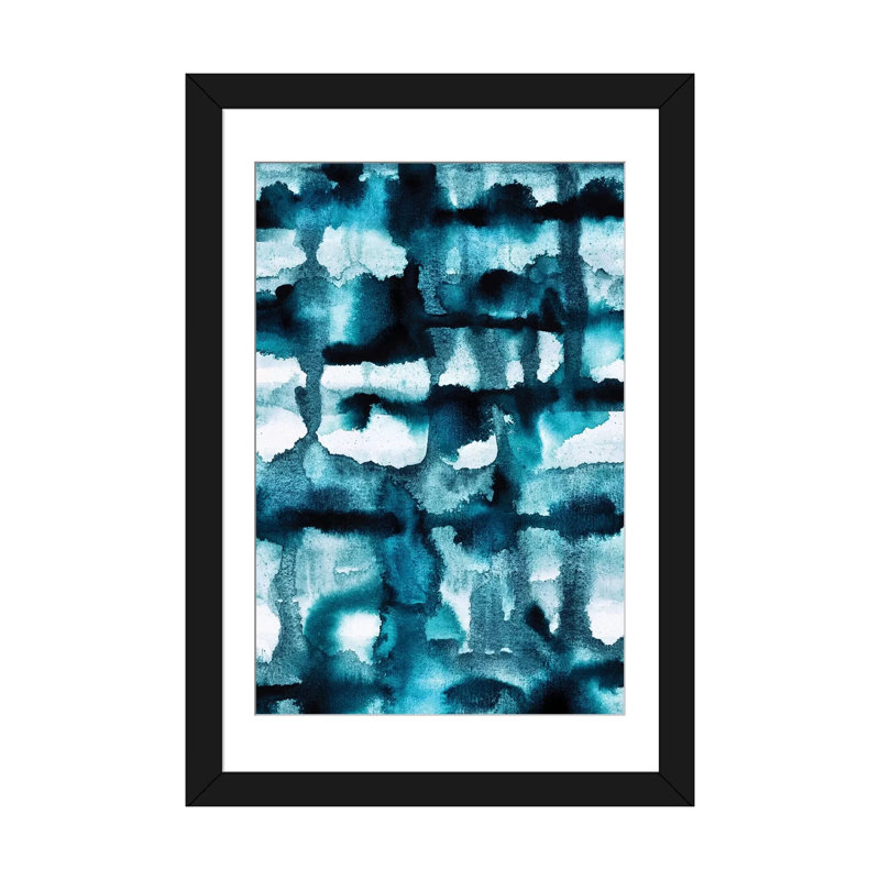 « wild sea aquarelle » par elisabeth fredriksson, impression sur toile tendue, H 24 po x l 16 po x P 1 po, Blanc