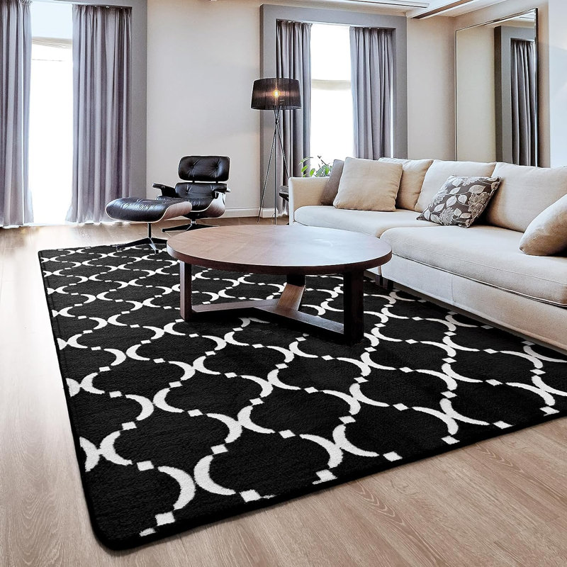 Geometric Indoor Rug, Rectangle 4' x 6'