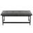 Black Metal Bench With Grey Faux Leather Cover, Thick Padded Seat For Comfortable Seating, Seats Two, 500 Lbs Weight Limit, Indoor Use, Assembly Needed Upholstery, Seat, Load, Requiring