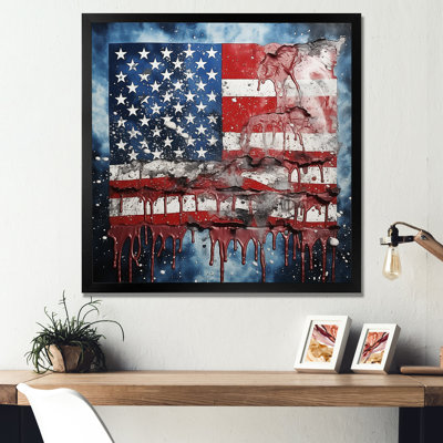 Rétro drapeau américain Liberty I - drapeau, art mural
