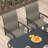 4-Person Square Patio Dining Set with Dining Table and 4 Textilene Swivel Dining Chairs-342068140