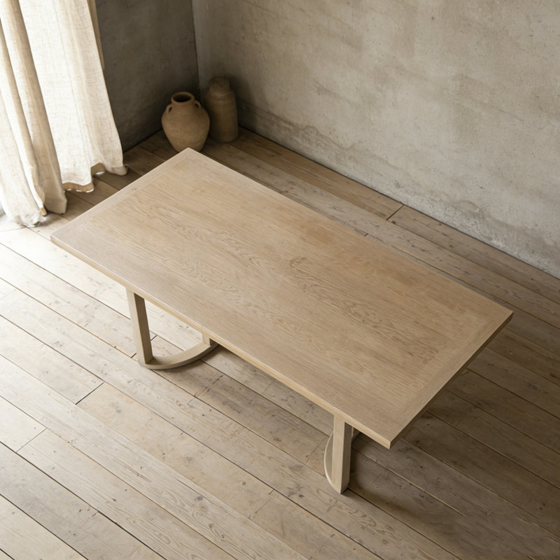 Table à manger 69 pouces, Bois de frêne naturel