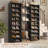 14-Tier Wood Shoe Storage Cabinet, Freestanding Organizer with 22 Open Cubbies for Entryway, Front Door, Hallway, Bedroom & Living Room-1411454561