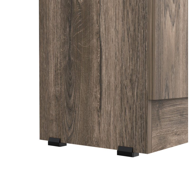 Armoire de rangement avec cinq tablettes, H 71,21 po x l 11,91 po x P 23,71 po, Brun