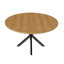 Table de salle à manger extensible ronde pour 2 à 6 personnes, table extensible avec base en acier au carbone, mobilier de salle à manger moderne peu encombrant