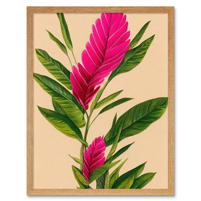 Tropical Hawaiian Botanical Exotic Floral 1 Piece Wall Art