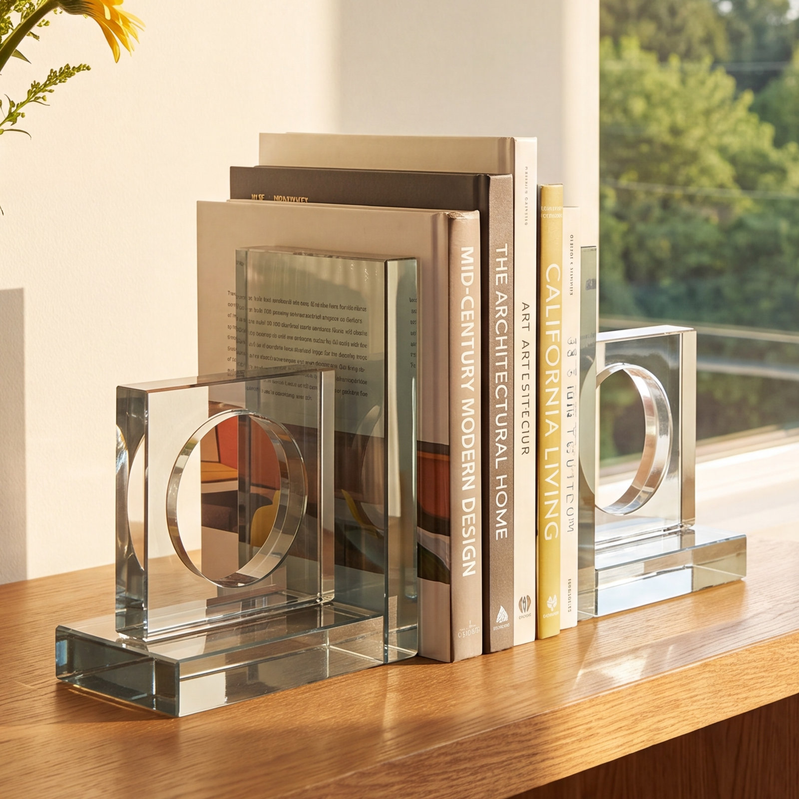 Glass Bookends