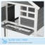 Coleman Rabbit Hutch Bunny Cage Outdoor Wooden House withTray & Ramp Grey