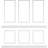 94 1/2"L (Adjustable 108"H to 132"H) Ashford Square Panel Stacked Wall Wainscot Paneling Kit