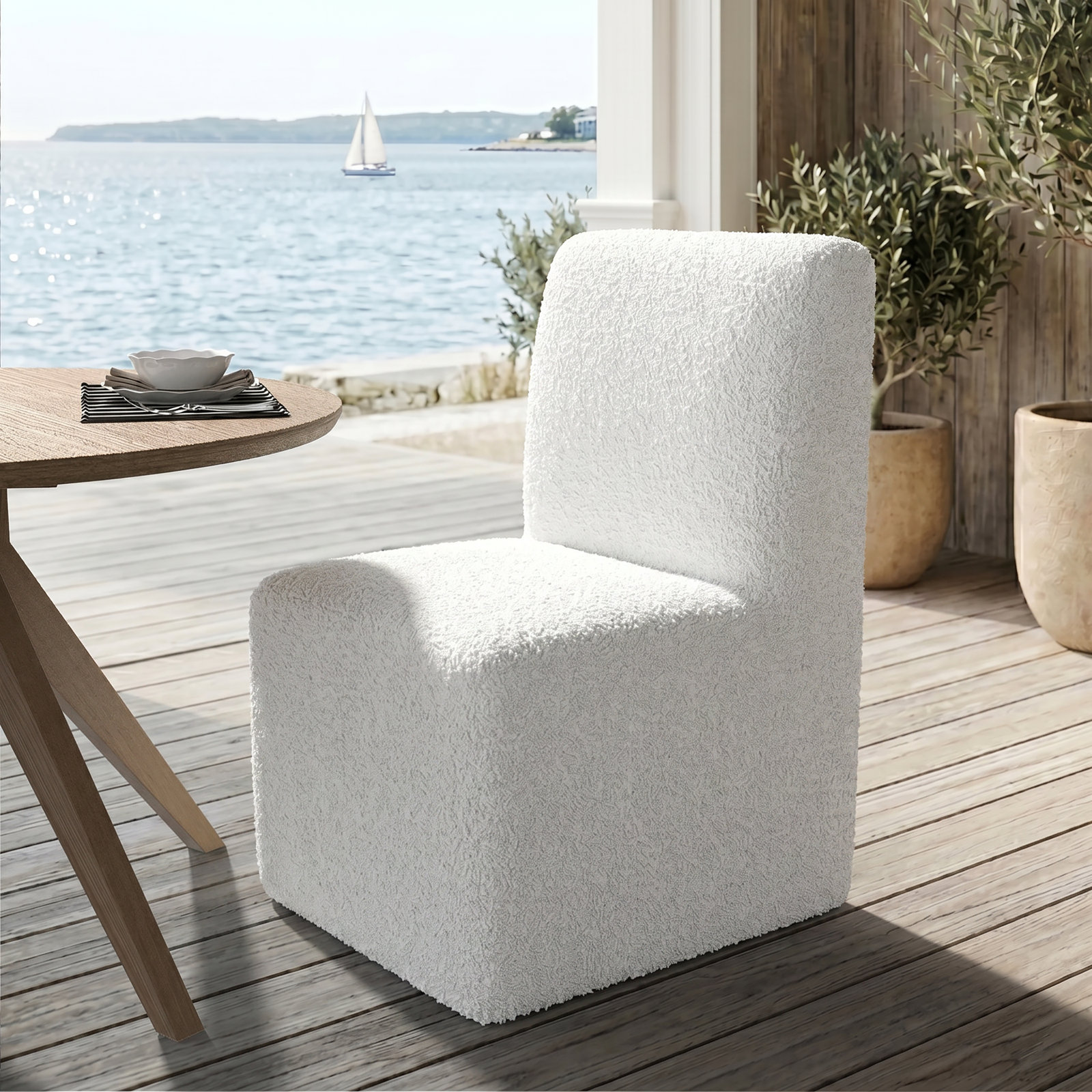 Praia Sunbrella® Boucle Patio Side Chair