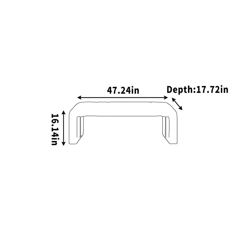 Farrer, H 16,14 po x l 47,24 po x P 17,72 po