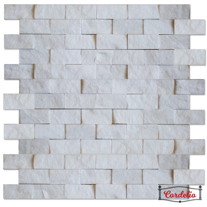1 x 2 brique SPLITFACE BIANCO DOLOMITE