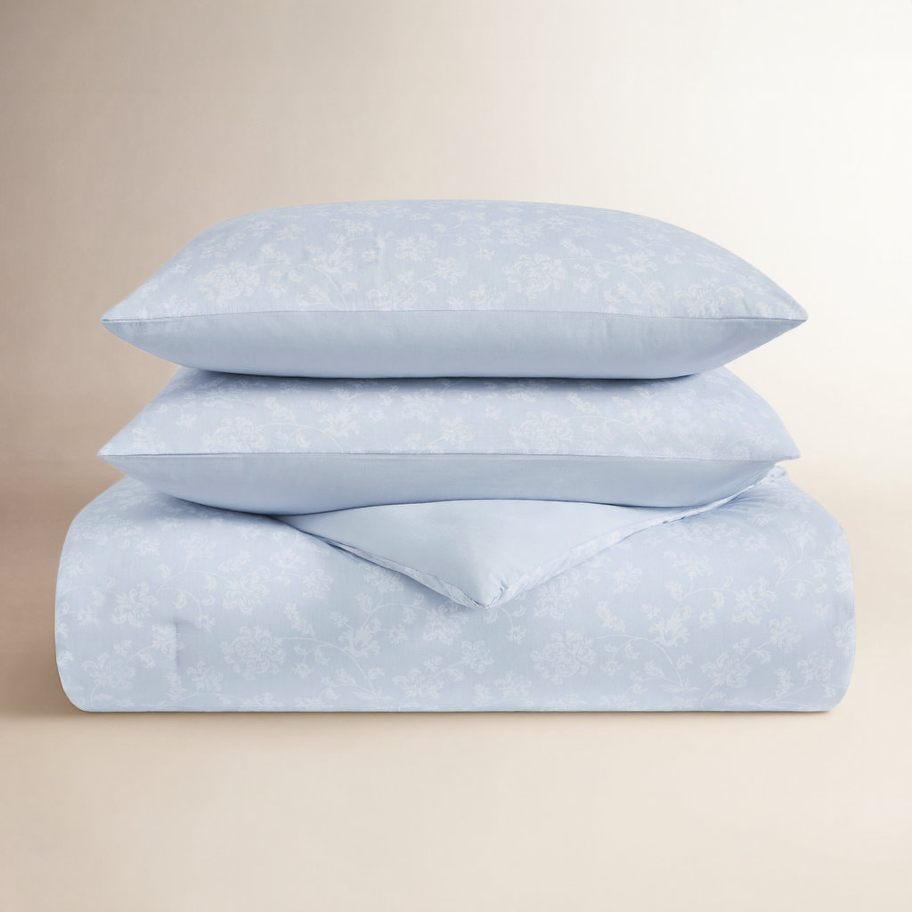 Shamont Classic Cotton Comforter Set, Twin Extra Long Comforter + 1 Standard Pillow Sham