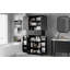 Armoire de rangement pour salle de bain avec espace de rangement multifonctionnel, tiroir avec glissières, tablette réglable, noir-995558798