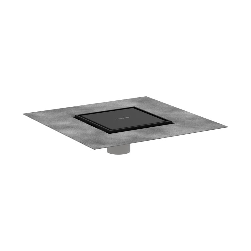Housse de protection arrière et rugueuse 6 po x 6 po Rain Brilliance, Noir mat