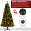 Sapin de Noël artificiel lumineux de 2,13 m (7 pieds) avec 200 lumières DEL blanc chaud, 8 modes d'éclairage et télécommande