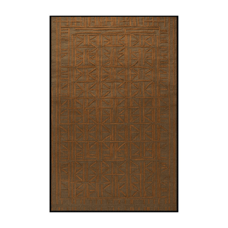Tapis brun treillis lavable à la machine, Tapis de couloir 2 pi x 4 pi