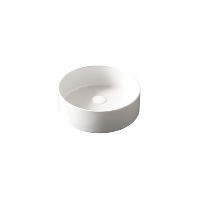 14'' Ceramic Bathroom Sink - White, Quality & Practical Design Easy To Clean Surface