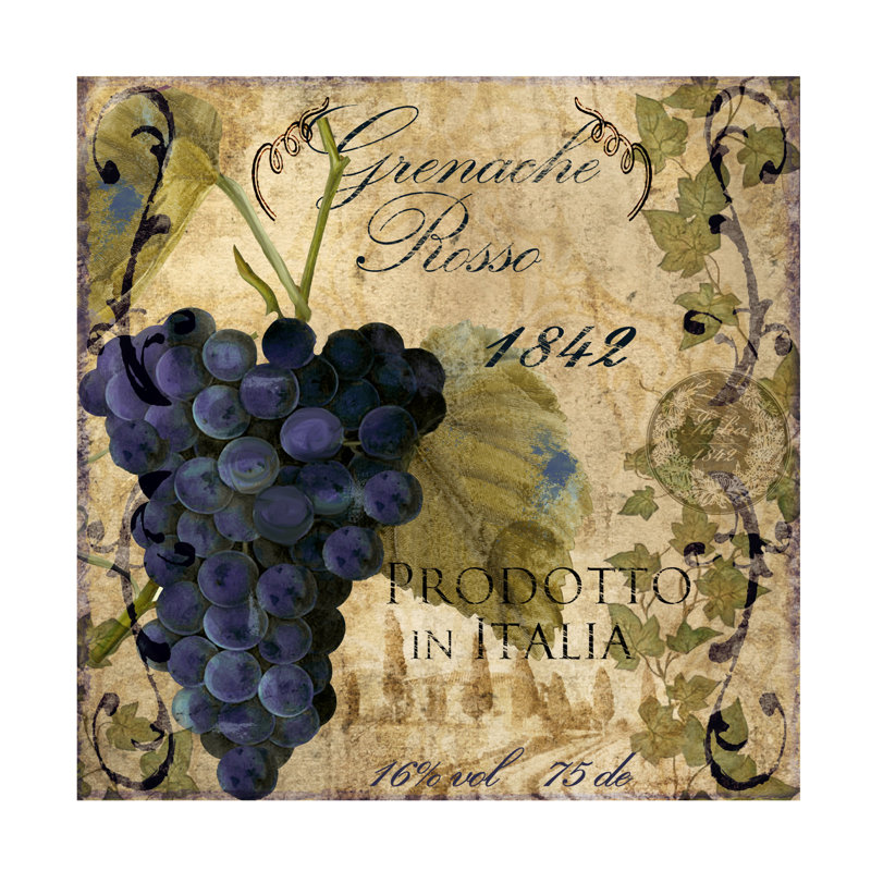 Art sur toile «Bachelor Sasha Vino Italiano III», H 14 po x l 14 po