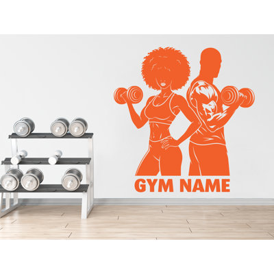 Adhésif mural Couple afro American Gym