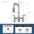 Double Handle Bridge Kitchen Faucet With 360 Degree Spout Swivel In Brushed Nickel-124916685