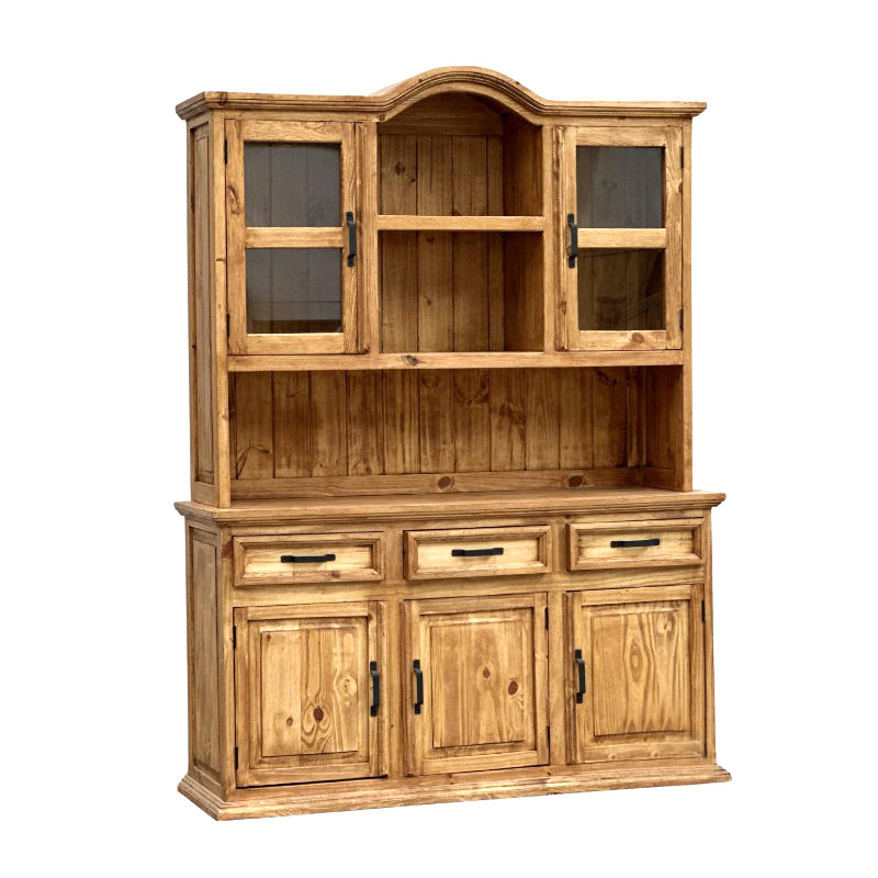 Deyan 62.5'' Solid Wood Sideboard with Bar Hutch
