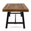 Table basse en bois - industrielle moderne avec lattes et panneaux de lattes captivants, 46,45 po x 24,47 po x 17,99 po