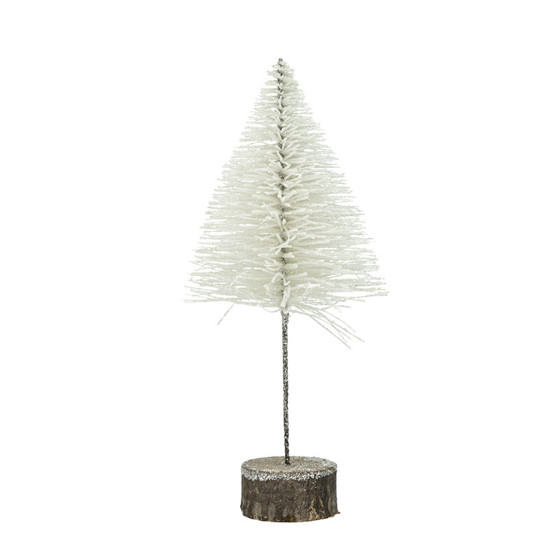 White Sisal Tree - Set of 6 - 5.5"Dia. x 12" - White/Brown