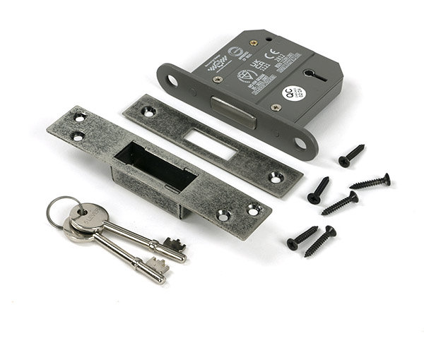 Lever BS Dead Lock, Pewter Patina