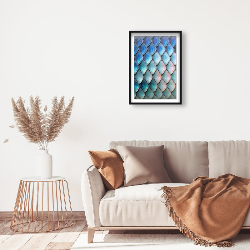 Mermaid Zoom Shadowbox Fantasy & Sci Fi Print by Oliver Gal, Black Frame, 10 x 15, 16.5"H x 11.5"W, Black Shadowbox