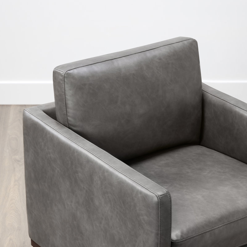Fauteuil pivotant large Assiatou, Similicuir gris caillou gris