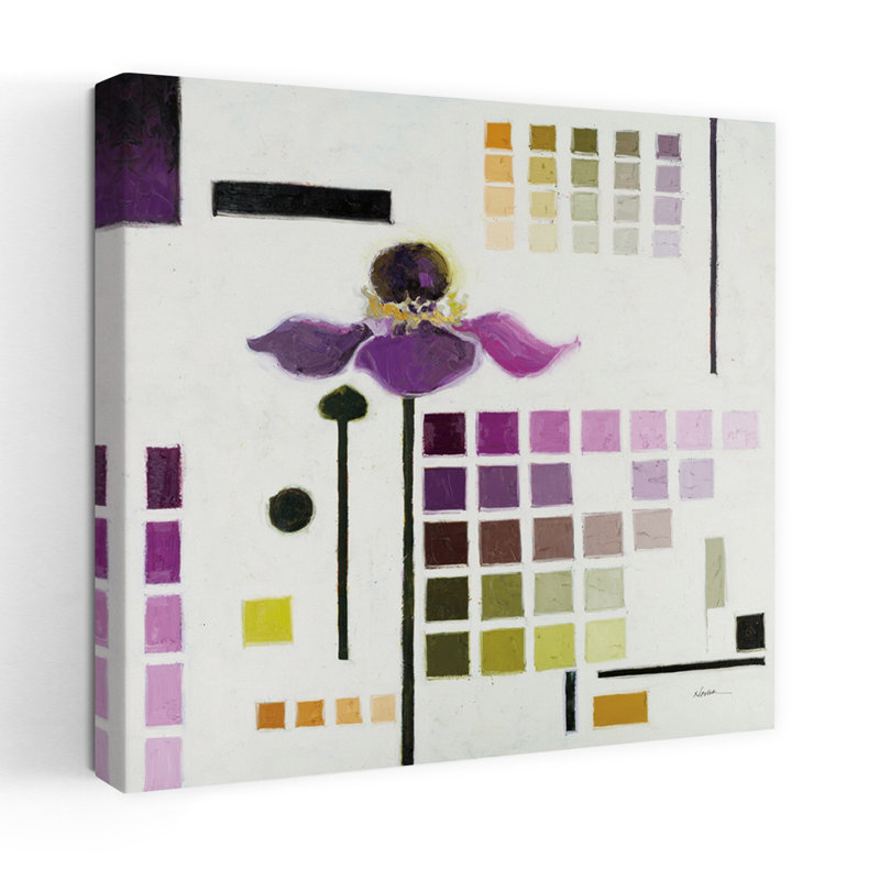 Tableau de couleurs Iii, art floral contemporain, H 18 po x l 18 po
