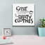 Toile épique Graffiti «Laundry Room 1 White» par Chris Paschke, 12 po x 12 po
