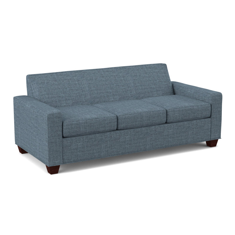 Avery 80" Square Arm Sofa with Reversible Cushions, Empire Mahogany, Archetype Anchor