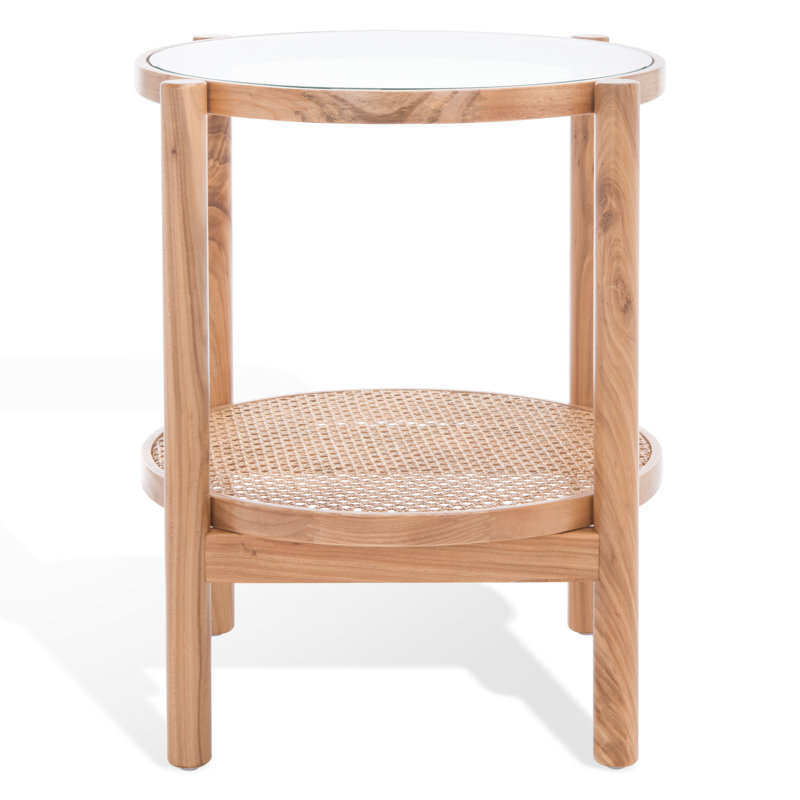 Karyna Glass End Table, Natural