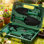 Ensemble de 5 mini outils de jardinage et boîte de transport, trousse d'outils de jardinage fourre-tout