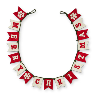 Merry Christmas With Snowflakes Garland