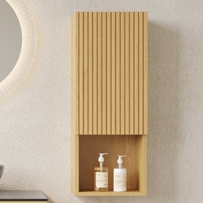 Tall Bathroom Wall Mounted Cabinet, Narrow Storage Cabinet With Door And Shelves, Suitable For Small Spaces, Applicable To Bathroom, Living Rooms And Laundry