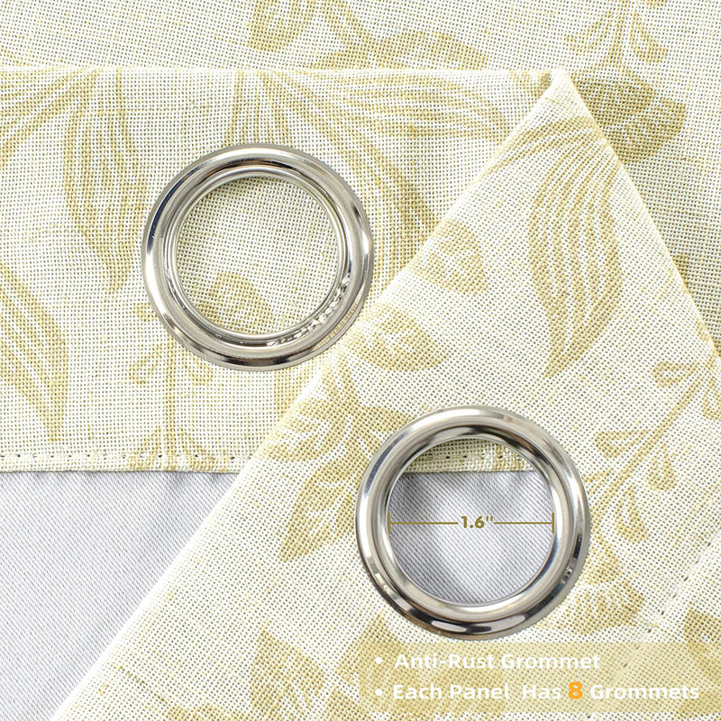 Rideaux en lin Twyla, Beige ivoire