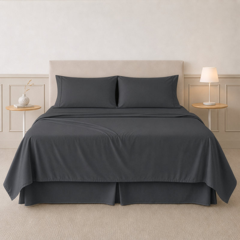 Ensemble de draps 4 pièces en microfibre ultra douce Modern Threads avec poches profondes, couleurs unies et imprimés