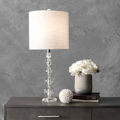 Lampe de table transparente 27 po Fike