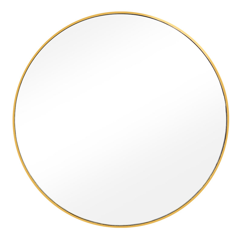 Round Framed Medicine Cabinet Surface Mount Only, Gold