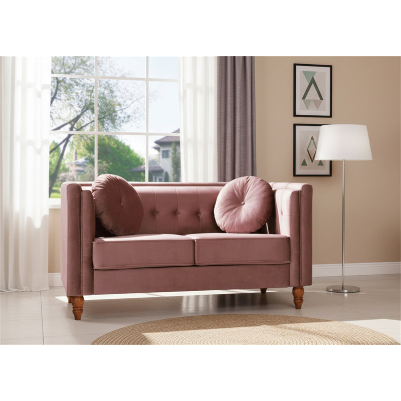 Canapé 2 places Chesterfield, Pink Velvet