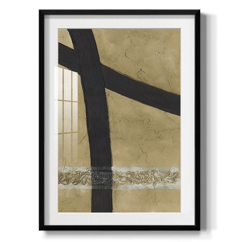 Printed Mark Making I -Framed Print, Black, 28.5'' H x 20.5'' W