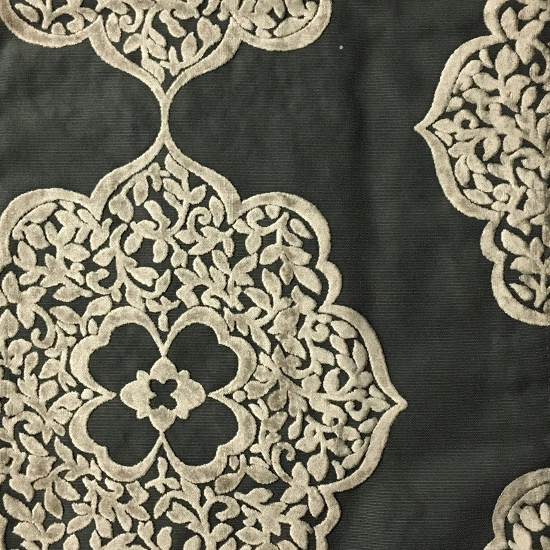Maison-Mayfair Burnout Velvet Fabric, Wheat
