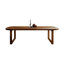 A 6-seater rectangular solid wood dining table
