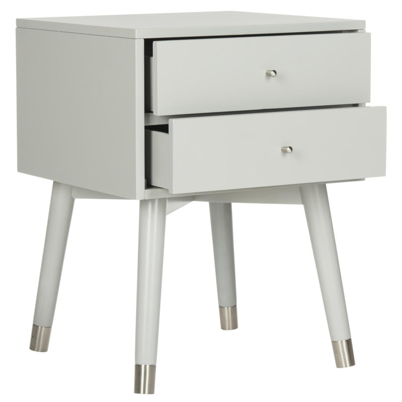 Debriana 18'' W Nightstand, Silver/Gray