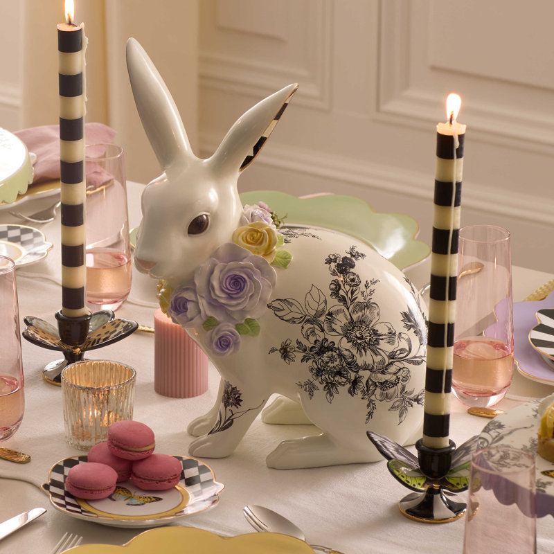 Butterfly Toile Tall Rabbit